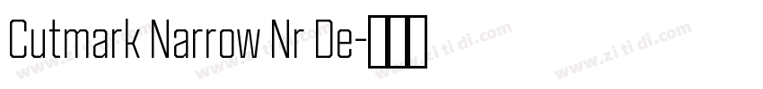 Cutmark Narrow Nr De字体转换